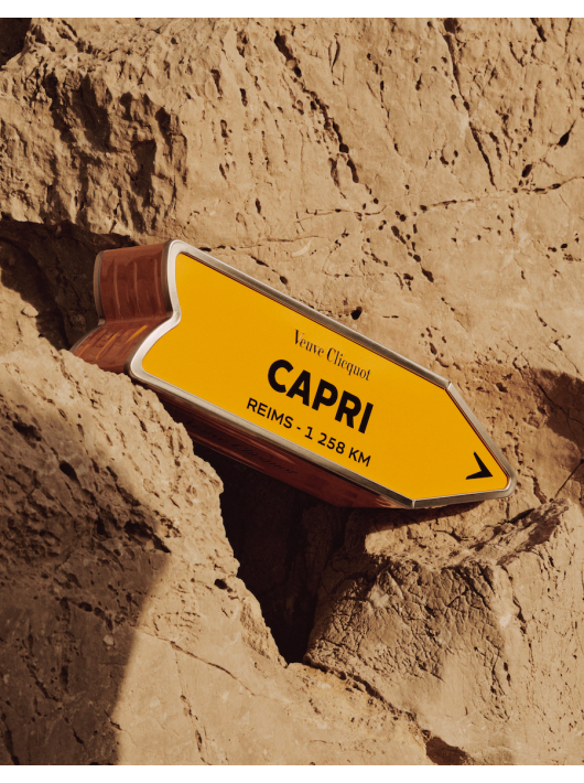 Veuve Clicquot Personalisierte Metal Geschenkbox "ARROW" Yellow Label Brut - 75 cl