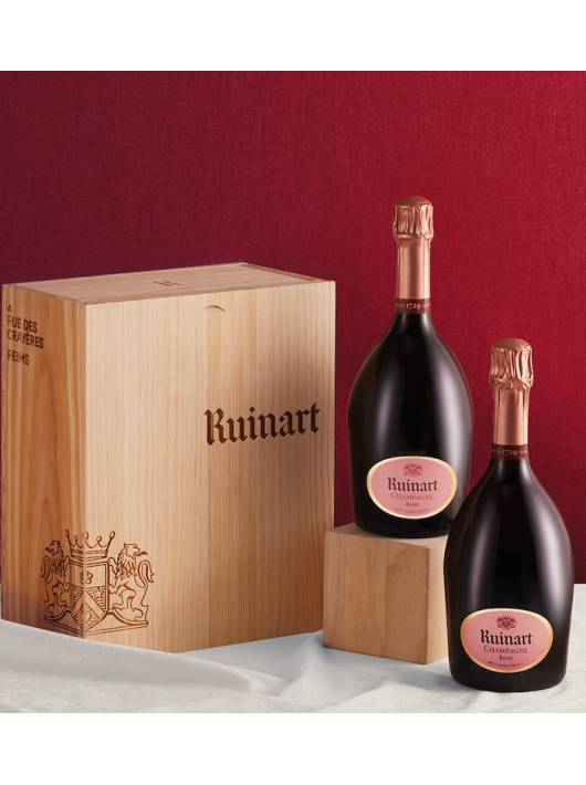Ruinart HOLZKISTE MIT DEM DUO Rosé - 2 x 75 cl