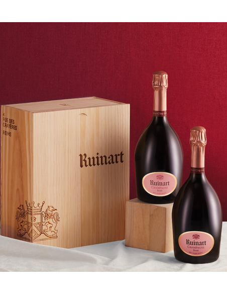 Ruinart HOLZKISTE MIT DEM DUO Rosé - 2 x 75 cl