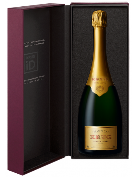 Krug 172éme Grande Cuvée mit Gravur auf Metall auf Giftbox personalisiert - 75 cl