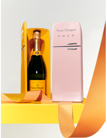 Veuve Clicquot DUO Pack Métal Giftbox SMEG Rosé & brut - 2 x 75 cl