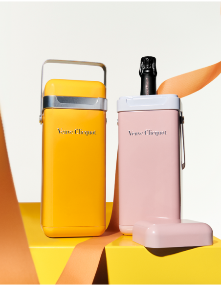 Veuve Clicquot DUO SET METAL COOLER GIFTBOX ROSÉ & BRUT - 2 X 75 CL