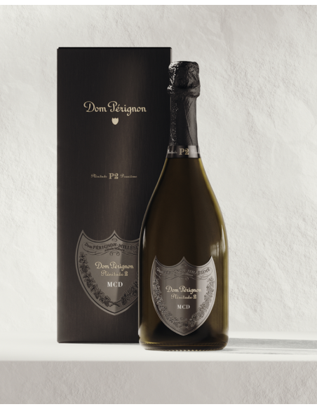 Dom Pérignon P2 Vintage 2006 Giftbox & personalisierte Flasche mit Gravur auf Metallschild - 75 cl