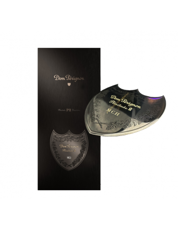 Dom Pérignon P2 Vintage 2006 Giftbox & personalisierte Flasche mit Gravur auf Metallschild - 75 cl 2