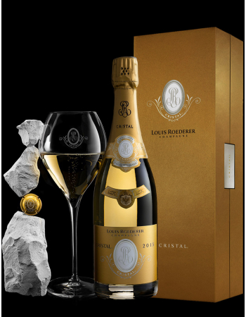Cristal Louis Roederer Set 2 verres + 1 coffret Vintage 2015 blanc - 75 cl