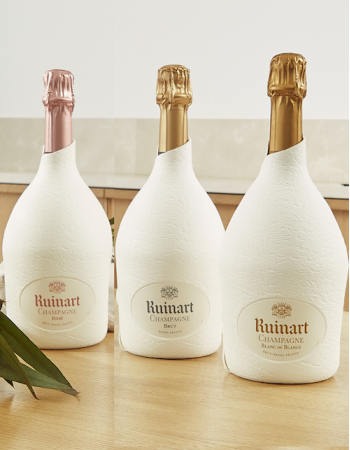 Ruinart TRIO SET Blanc de Blancs, Rosé & brut Second Skin - 3 x 75 cl