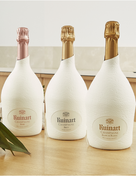 Ruinart TRIO SET Blanc de Blancs, Rosé & brut Second Skin - 3 x 75 cl