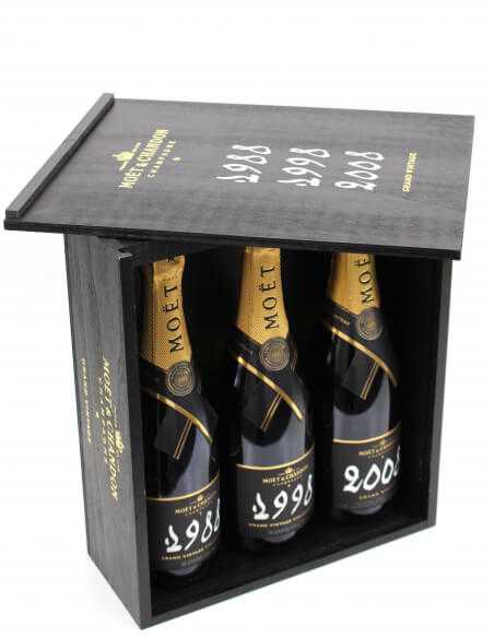 Moët & Chandon 3 X FLASCHEN VINTAGE 1988, 1998 & 2008 - 3 x 75 cl