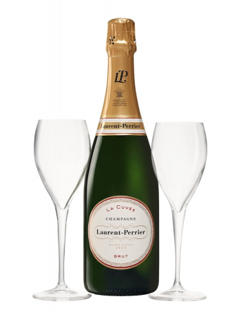 Laurent-Perrier La Cuvée & 2 Glasses, Limited Edition Giftbox - 75 cl 2