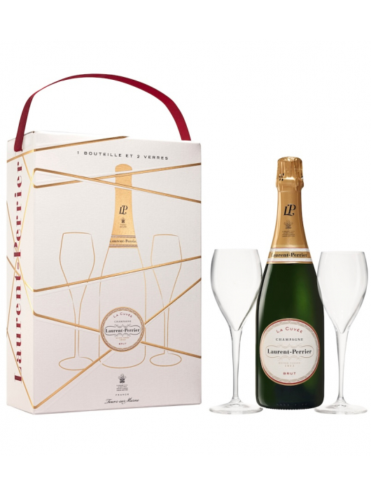 Laurent-Perrier La Cuvée & 2 Glasses, Limited Edition Giftbox - 75 cl