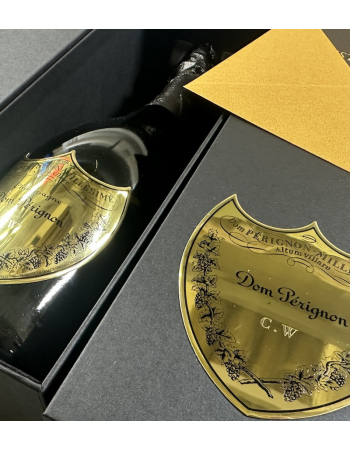 Dom Pérignon 2015 Giftbox & personalisierte Flasche mit Gravur auf Metallschild - 75 cl 2