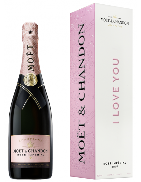 Moët & Chandon Set "I LOVE YOU" Rosé & Brut - 2 x 75 CL