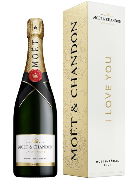 Moët & Chandon Set "I LOVE YOU" Rosé & Brut - 2 x 75 CL