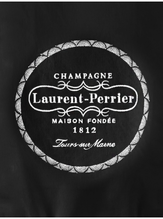 Laurent-Perrier Black Caviste Apron with Embroidered Laurent-Perrier Logo