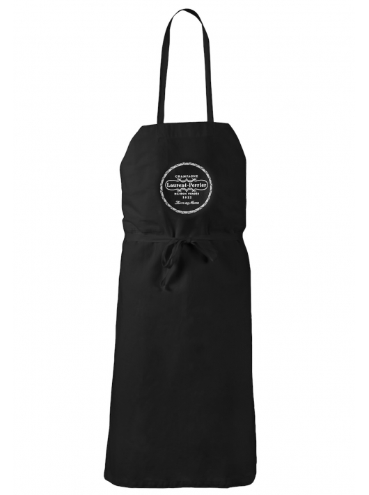 Laurent-Perrier Black Caviste Apron with Embroidered Laurent-Perrier Logo