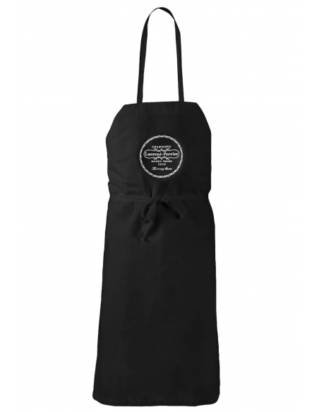 Laurent-Perrier Black Caviste Apron with Embroidered Laurent-Perrier Logo