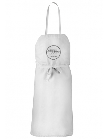 Laurent-Perrier White Caviste Apron with Embroidered Laurent-Perrier Logo