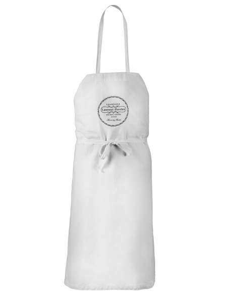 Laurent-Perrier White Caviste Apron with Embroidered Laurent-Perrier Logo