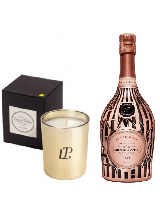 Laurent-Perrier Set 1 Kerze Gold & Cuvée rosé "BAMBOU" - 75 cl
