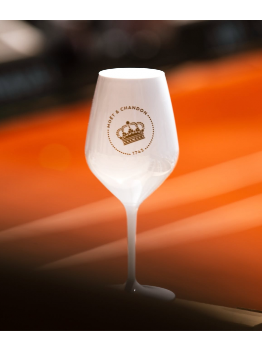 Moët & Chandon 2 Weiße Acrylgläser
