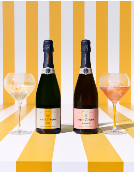 Veuve Clicquot Set 2 TRITAN Glasses Rich rosé & Brut ice - 2 x 75 cl