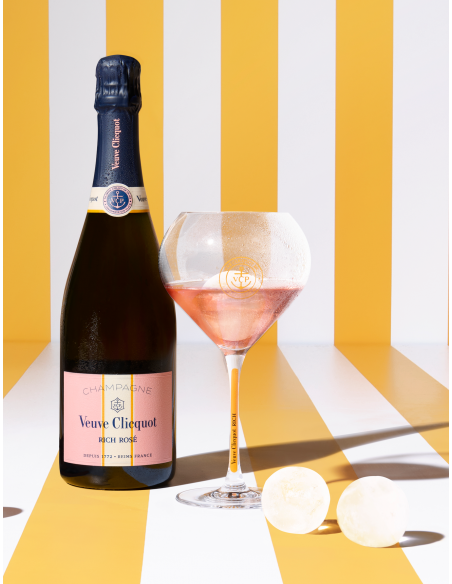 Veuve Clicquot Set 2 Glasses & Rich rosé ice - 75 cl