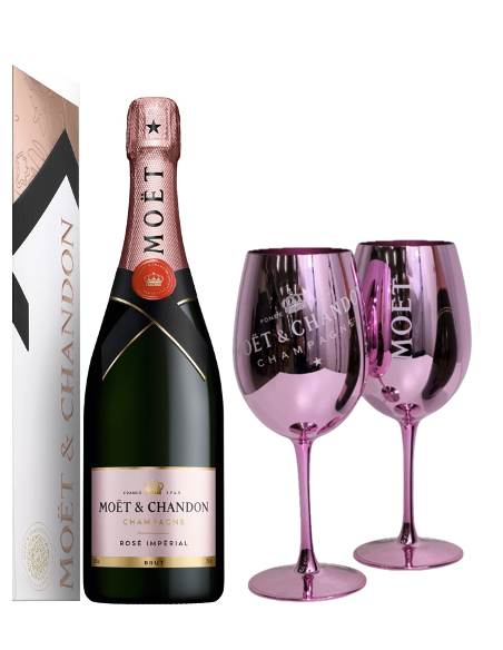 Moët & Chandon Set 2 Keramikgläser Rose + Rosé Impérial - 1 x 75 CL
