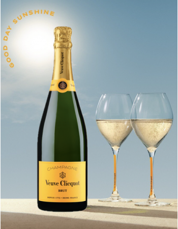 Veuve Clicquot Set 2 Gläser & 1 Carte Jaune Brut - 75 cl