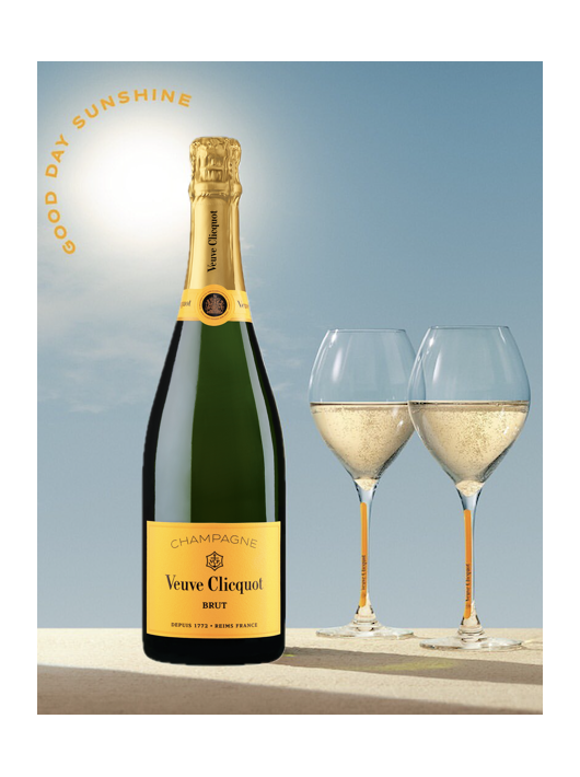 Veuve Clicquot Set 2 Verres & 1 Carte Jaune Brut - 75 cl