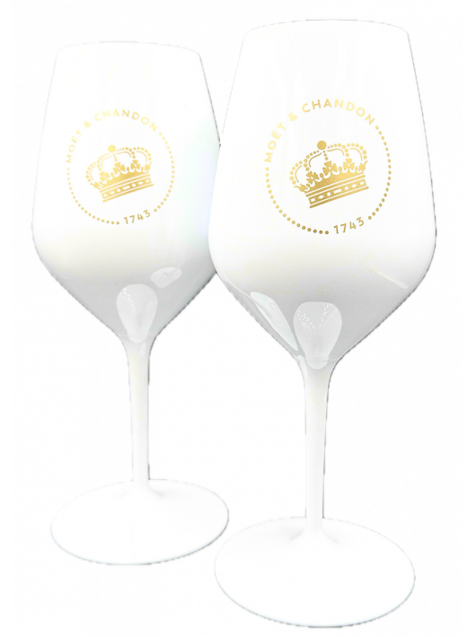 Moët & Chandon 2 Verres Acryliques Blancs