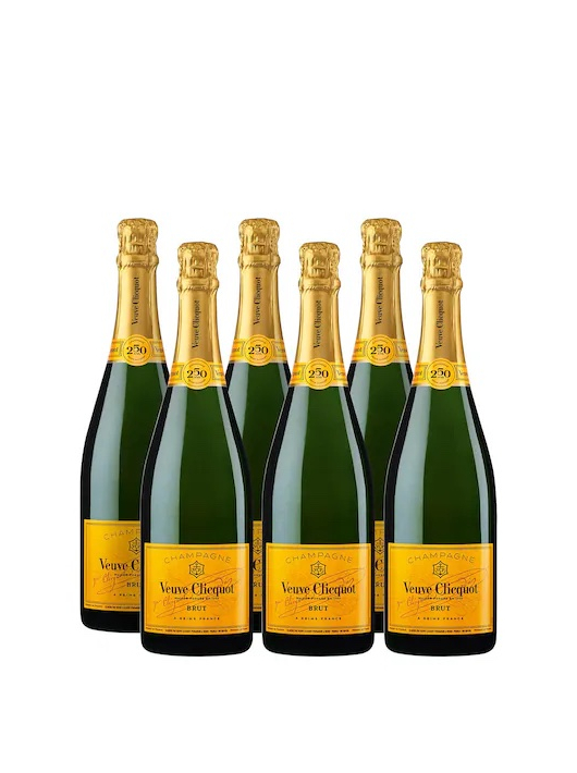 Veuve Clicquot Set 2 TRITAN Glasses & 6 Brut Yellow Card - 6 x 75 cl