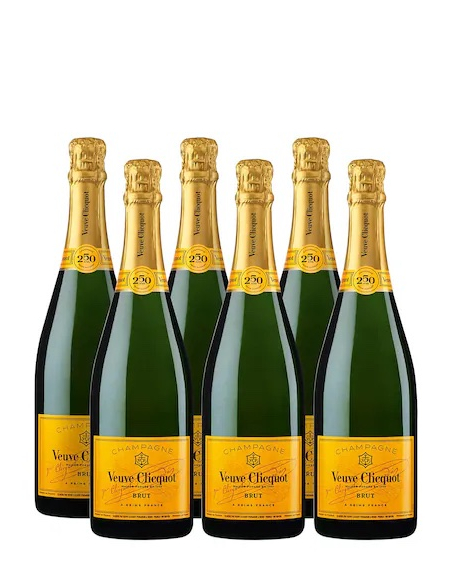 Veuve Clicquot Set 2 TRITAN Glasses & 6 Brut Yellow Card - 6 x 75 cl