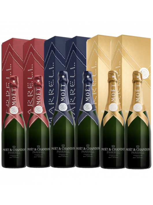 Moët & Chandon X PHARRELL WILLIAMS 6 GIFTBOX - 6 x 75 cl