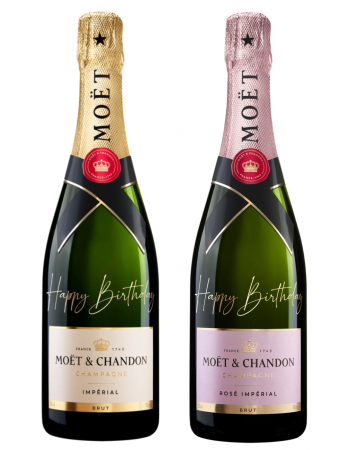 Moët & Chandon DUO "Happy Birthday" rosé & brut - 2 x 75 cl
