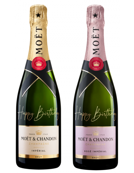 Moët & Chandon DUO "Happy Birthday" rosé & brut - 2 x 75 cl