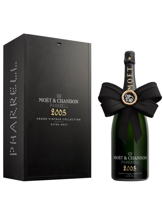 Moët & Chandon X PHARRELL WILLIAMS Grand Vintage 2003 Magnum Wooden Box - 150 cl