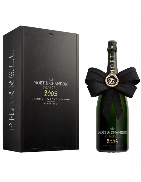 Moët & Chandon X PHARRELL WILLIAMS Grand Vintage 2003 Magnum Wooden Box - 150 cl