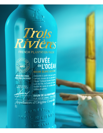 RHUM TROIS RIVIÈRES Set 2 Glasses & Blanc Cuvée L'Océan- 42% - 70 CL 2