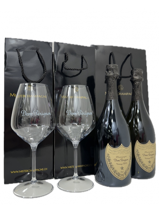 Dom Pérignon Set 2 Verres Tritan & 2 Bottles 2015 blanc - 2 x 75 cl