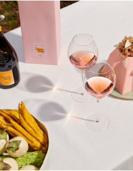 Veuve Clicquot Set 2 Glasses & La Grande Dame Rosé BY Paola Paronetto Vintage 2015 - 75 cl