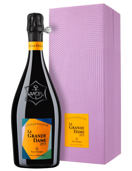 Veuve Clicquot Set 2 verres & La Grande Dame Brut BY Paola Paronetto Vintage 2015 - 75 cl