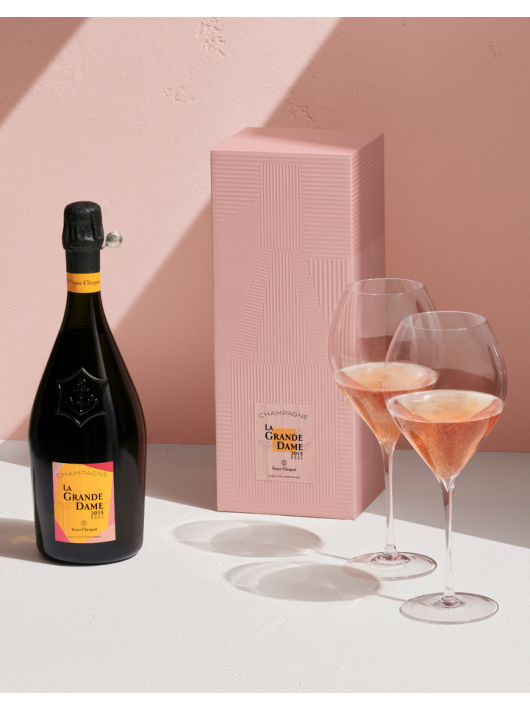 Veuve Clicquot Set 2 verres & La Grande Dame Rosé BY Paola Paronetto Vintage 2015 - 75 cl