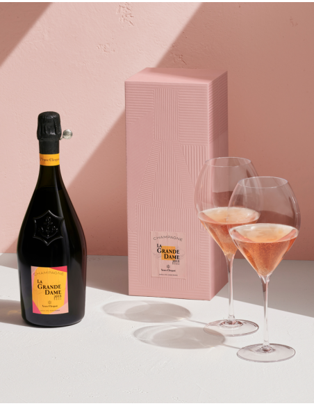 Veuve Clicquot Set 2 Glasses & La Grande Dame Rosé BY Paola Paronetto Vintage 2015 - 75 cl