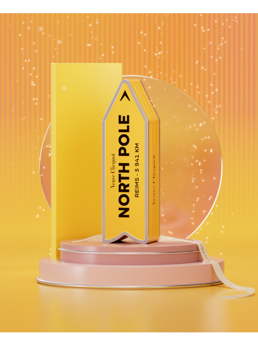 Veuve Clicquot Personalisierte Metal Geschenkbox "ARROW" Yellow Label Brut - 75 cl