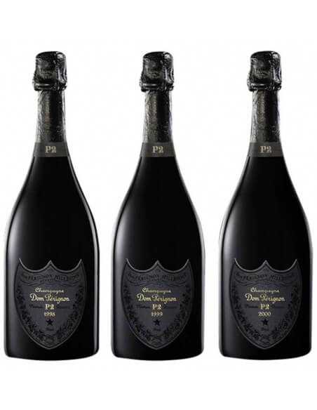 Dom Pérignon P2 Trilogy Limited Edition vintage 1998, 1999, 2000 - 3 x 75 CL