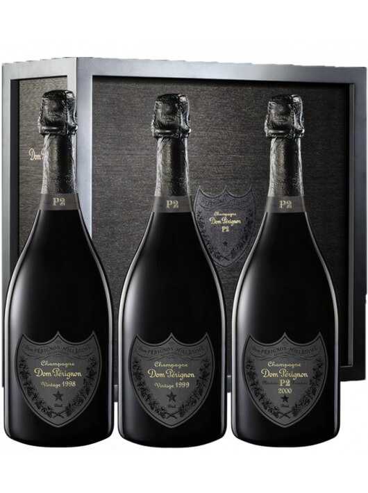 Dom Pérignon P2 Trilogy Limited Edition vintage 1998, 1999, 2000 - 3 x 75 CL
