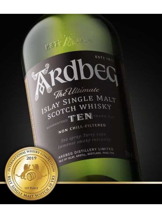 Whisky Ardbeg 10 YEARS OLD ISLAY SINGLE MALT - 46% - 70 CL