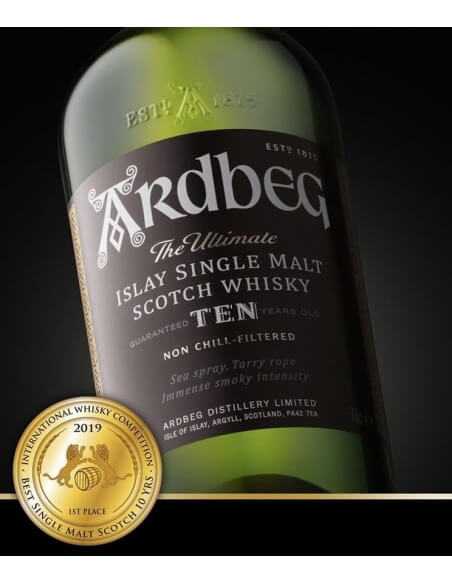 Whisky Ardbeg 10 YEARS OLD ISLAY SINGLE MALT - 46% - 70 CL