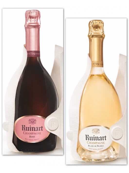 Ruinart Set Duo Second Skin "Blanc de blancs & Rosé" - 2 x 75 cl