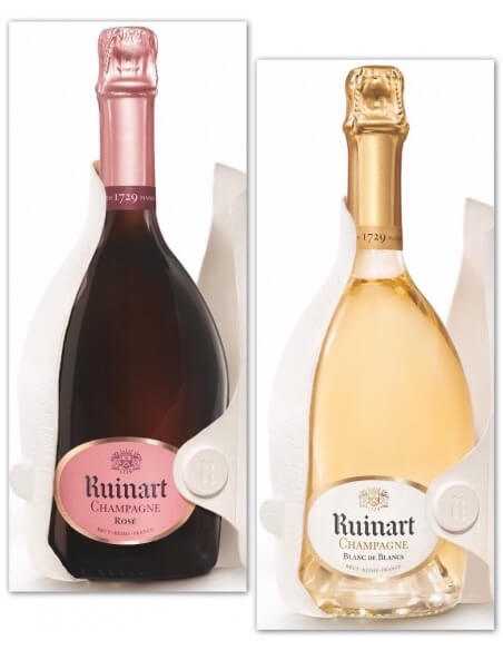 Ruinart Set Duo Second Skin "Blanc de blancs & Rosé" - 2 x 75 cl
